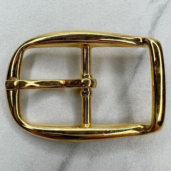Vintage Gold Tone Simple Basic Belt Buckle for up to 1 Inch Belt - Picture 1 of 8